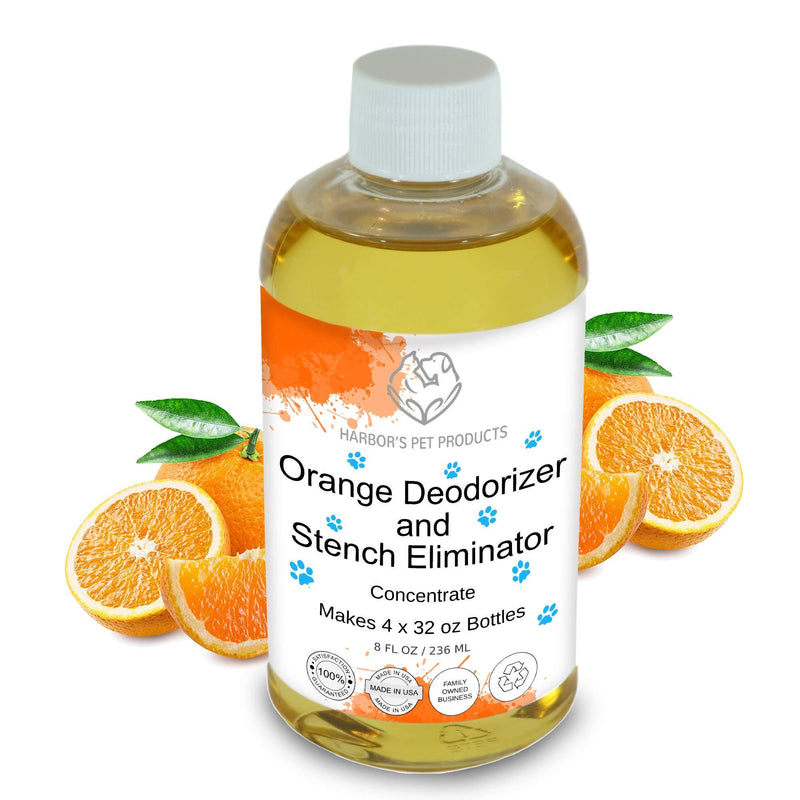 [Australia] - Harbor's Orange Deodorizer and Pet Stench Eliminator. Removes Dog & Cat Urine. Instantly Cleans Rugs, Furniture, Mattresses with Pleasant Natural Aroma. Bottle of Concentrate Makes 1 Gal of Spray 