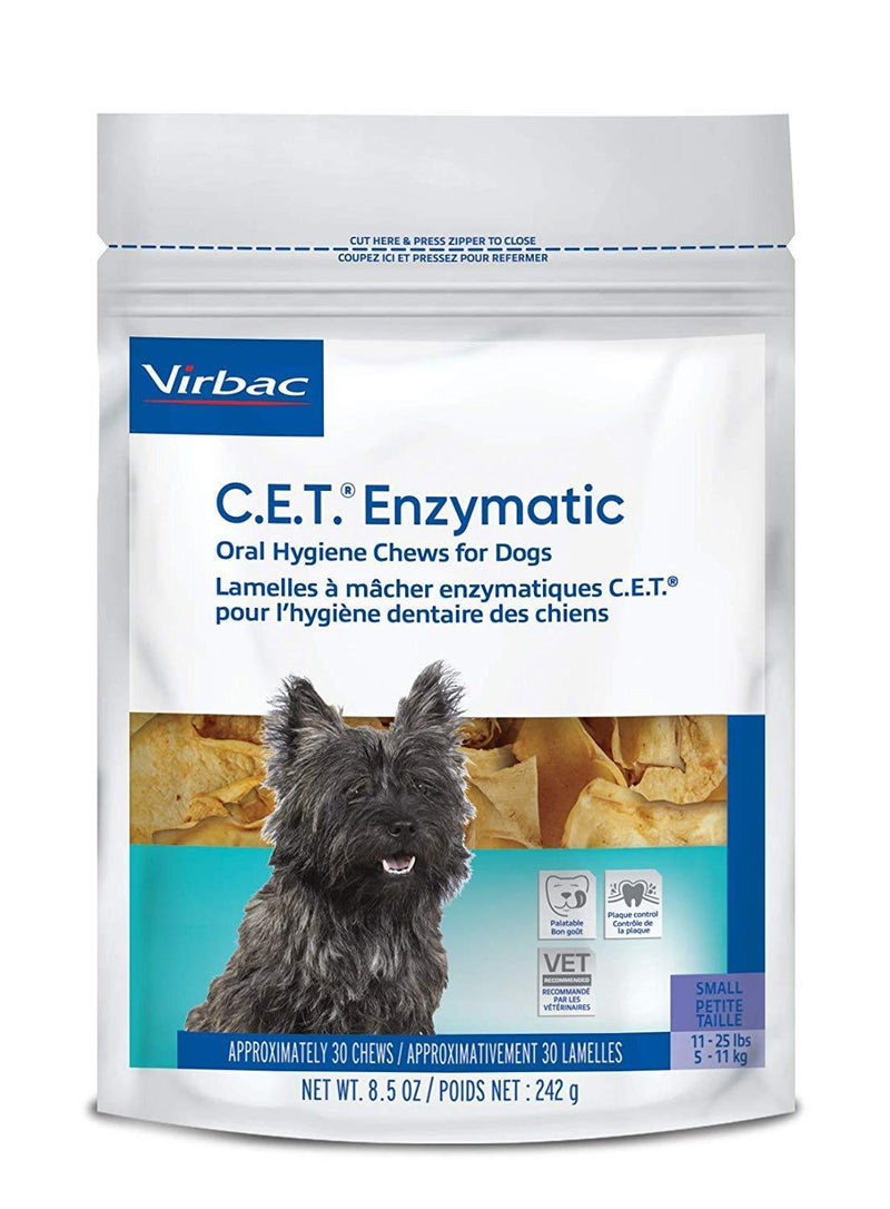 Virbac C.E.T. Enzymatic Oral Hygiene Chews for Medium Dogs, 30 Chews (1 Bag), 2 Pack - PawsPlanet Australia