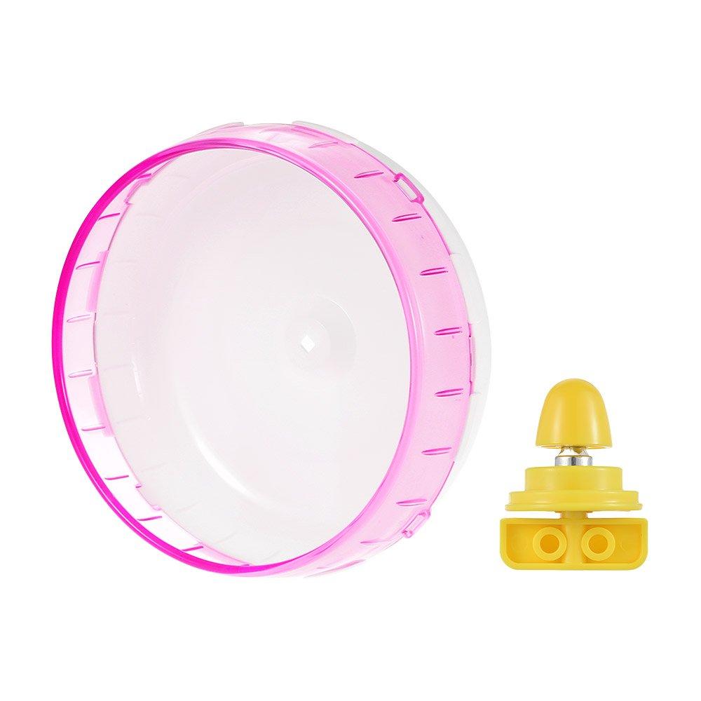 Galapara Silent Spinner 8.3" Pet Comfort Exercise Wheel, Large, for Hamsters Gerbils Chinchillas Hedgehogs Mice and Other Small Animals Premium PP Material Pink - PawsPlanet Australia