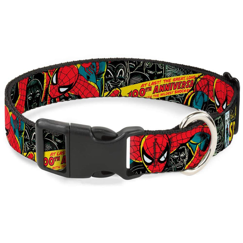 [Australia] - Buckle-Down Cat Collar Breakaway The Amazing Spider Man 100th Anniversary Cover 8 to 12 Inches 0.5 Inch Wide 