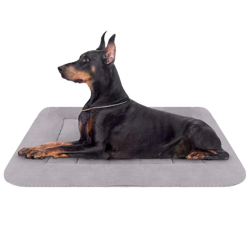 [Australia] - Hero Dog Large Dog Bed Mat Crate Pad 35/42/47 Inch Washable Non Slip Pet Beds for Sleeping 42 INCH Light Grey 