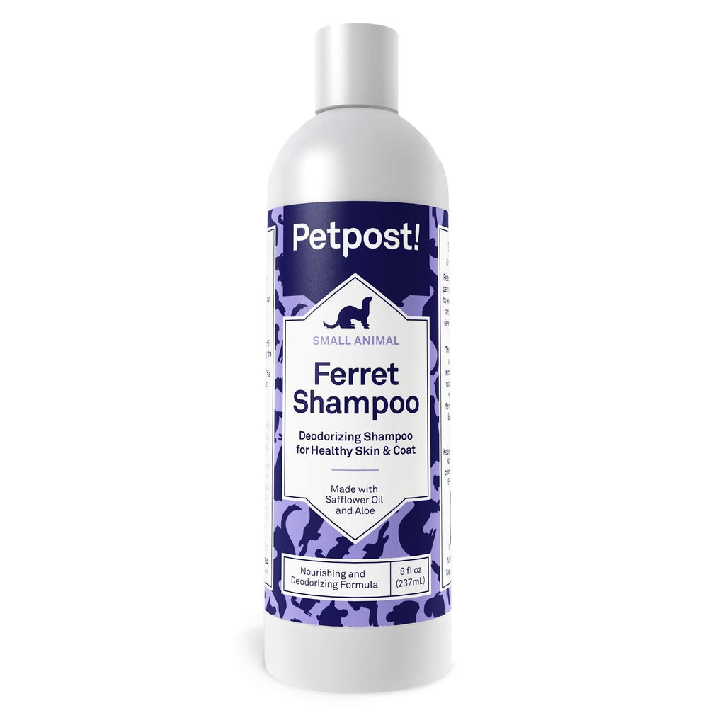 Petpost | Ferret Shampoo - Naturally Effective Deodorant Shampoo for Ferrets and Small Animals - Healthy Skin & Coat Formula (8 oz.) 236.6 ml (Pack of 1) - PawsPlanet Australia