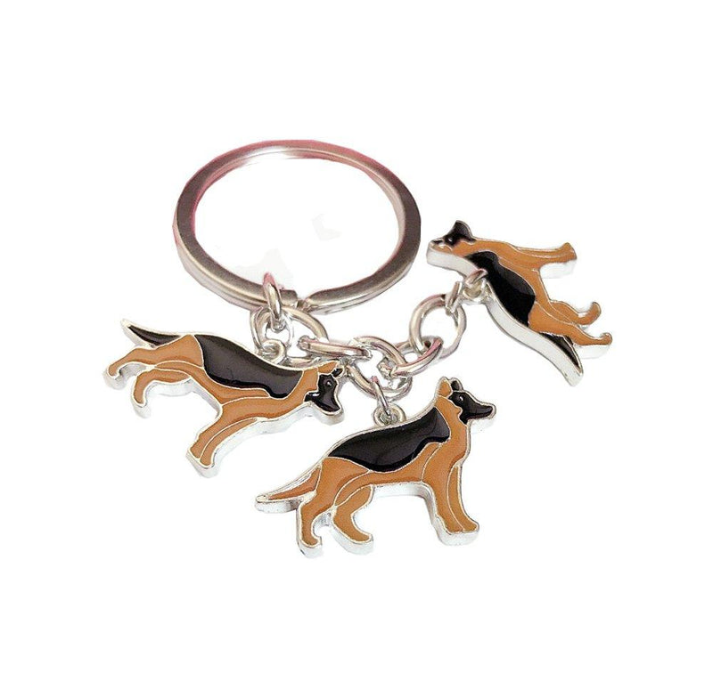 [Australia] - BBEART Dog Keychain, Pet Pendant Key-Ring, Cute Puppy ID Tags Metal Key Ring for Dog Lover German Shepherd Dog 