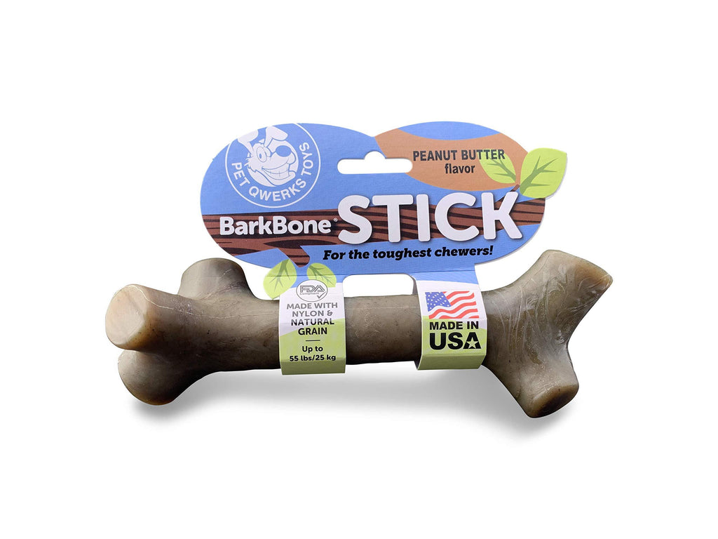 [Australia] - Pet Qwerks BarkBone Stick - For Aggressive Chewers Peanut Butter Large 