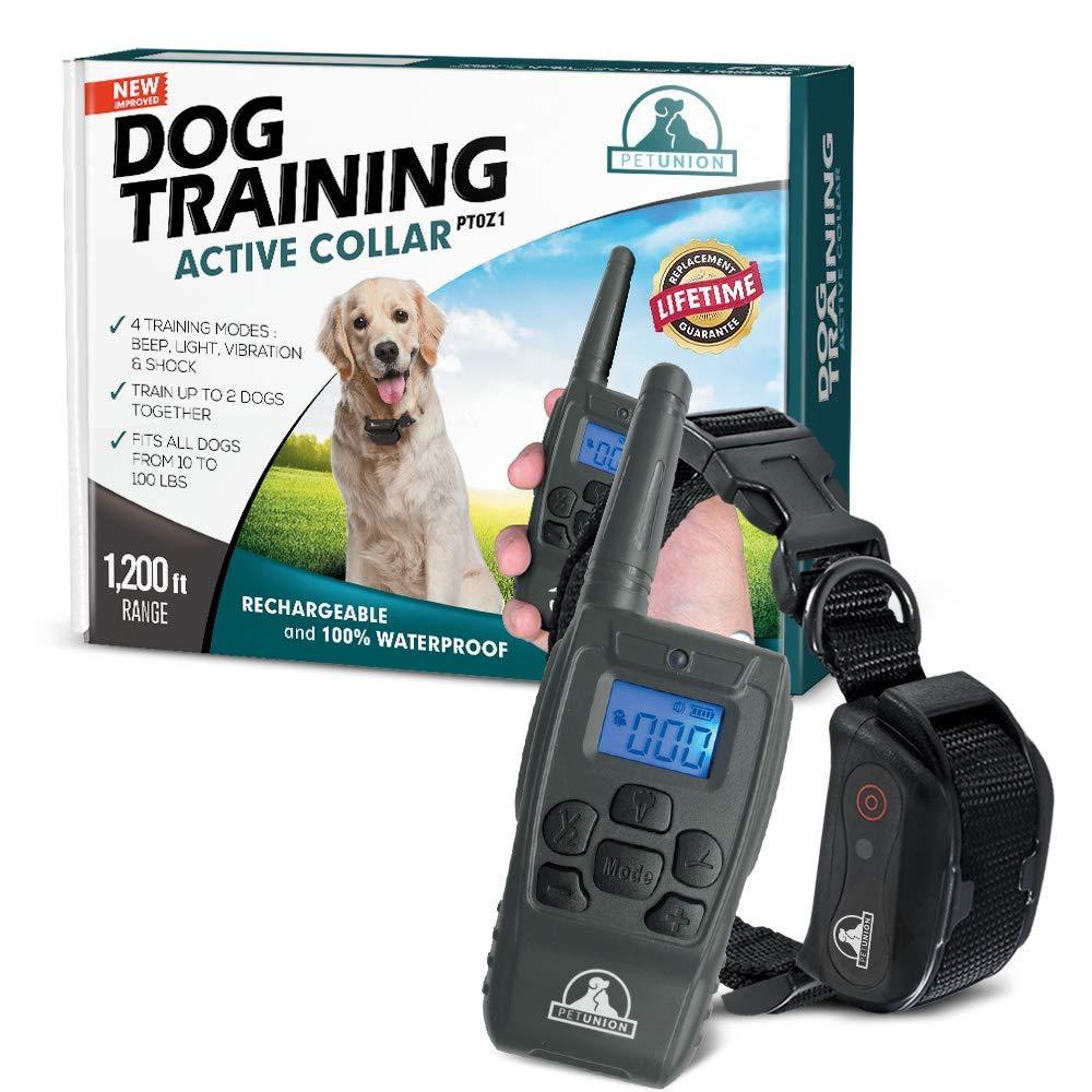 [Australia] - Pet Union PT0Z1 Premium Dog Training Shock Collar, Fully Waterproof, 1200ft Range Charcoal 