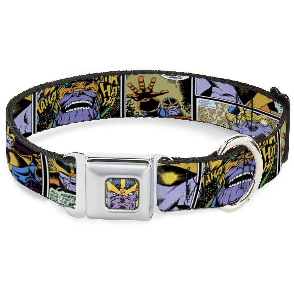 [Australia] - Dog Collar Seatbelt Buckle Thanos Comic Scene Blocks 11 to 17 Inches 1.0 Inch Wide 