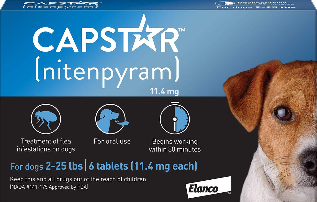 Capstar Fast-Acting Oral Flea Treatment for Dogs Small Dogs, 2-25 lbs - PawsPlanet Australia