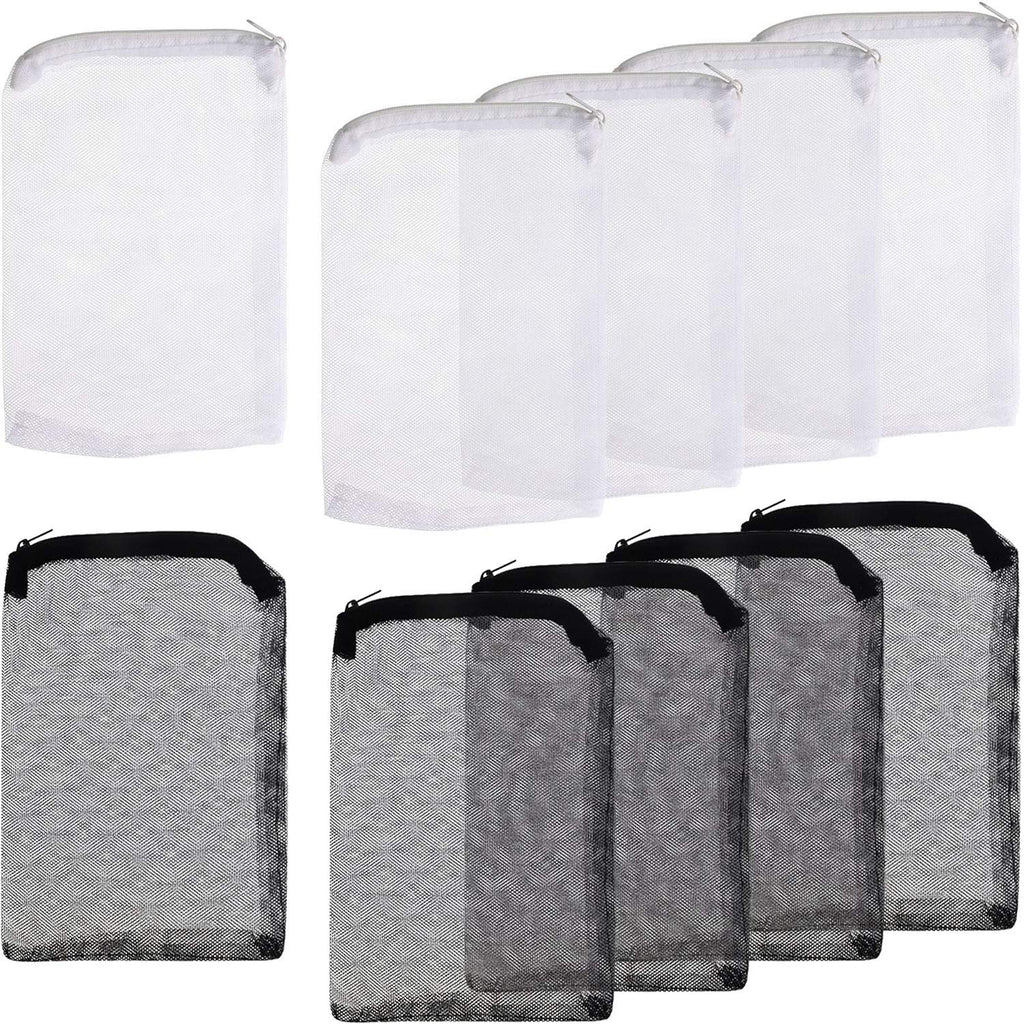 [Australia] - Onwon 10 Pieces Aquarium Filter Bags Fish Tank Media Mesh Filter Bags Net Bag with Zipper for Charcoal Pelletized Remove Activated Carbon, Biospheres, Ceramic Rings 