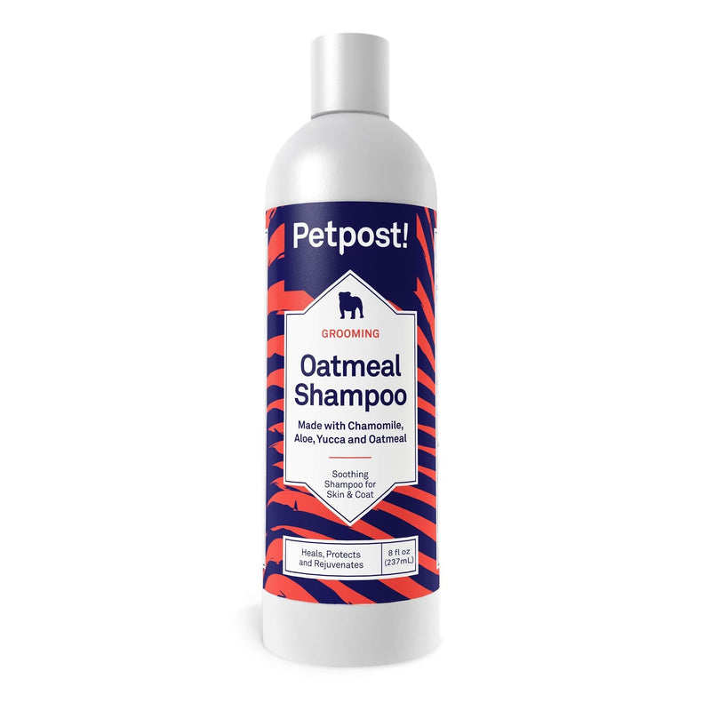 [Australia] - Petpost | Oatmeal & Chamomile Shampoo for Dogs with Dry Skin - Naturally Heals, Protects, Rejuvenates Dog Skin & Coat - Oatmeal, Chamomile, Aloe & Yucca Formula 8 Ounce 