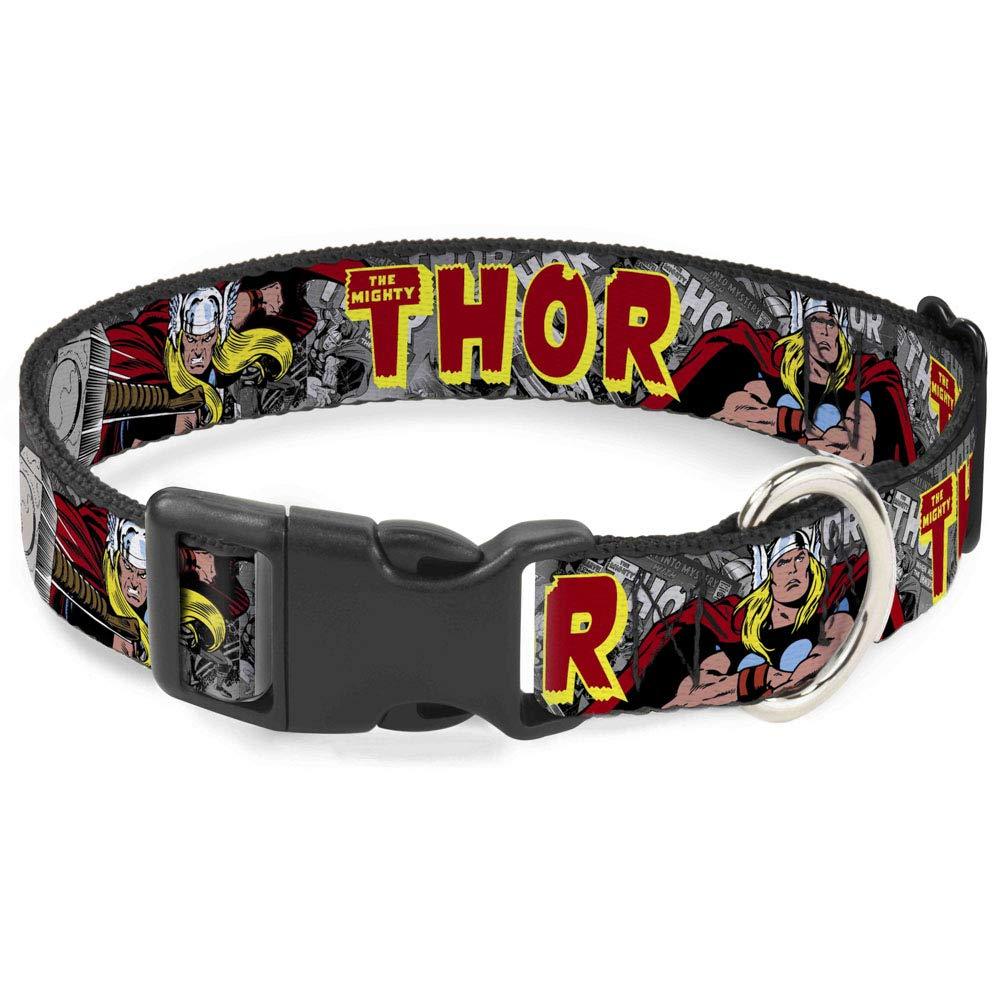 [Australia] - Buckle-Down Cat Collar Breakaway The Mighty Thor Action Poses 8 to 12 Inches 0.5 Inch Wide 