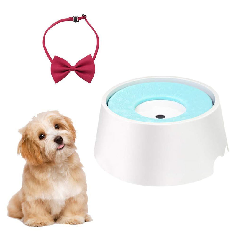 [Australia] - VOOO4CC Dog Drinking Bowl Not Wet Mouth Anti-Splash Float Separation Cat Feeding Bowl Blue 
