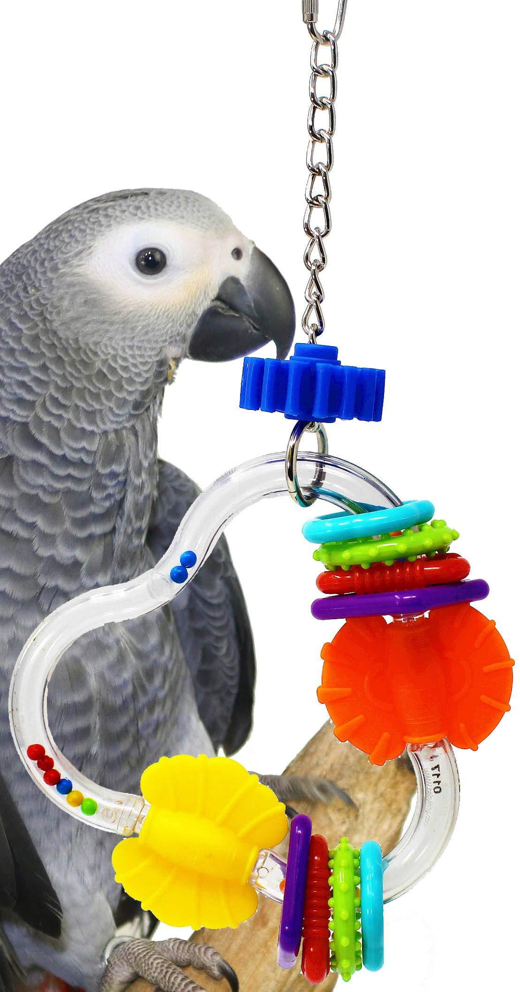 [Australia] - Bonka Bird Toys 1464 Puzzle Play Bird Toy Parrot cage Conure African Grey Acrylic Puzzle Aviary Treat Amazon Plastic chew Durable Strong Accessories Macaw Chain 