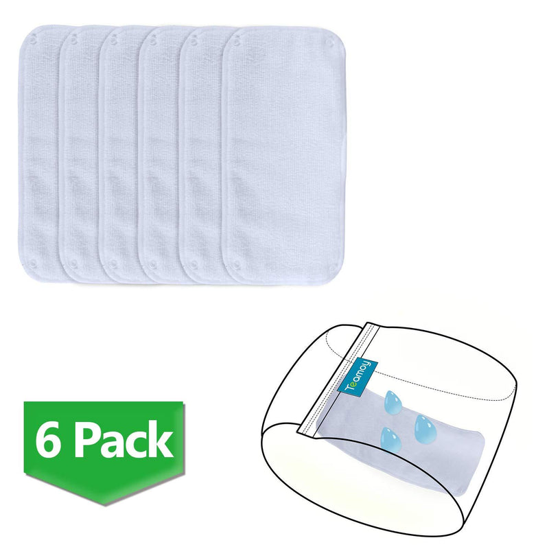 [Australia] - Teamoy Male Dog Diaper Pads, Reusable Dog Belly Band Liner Pads(Pack of 6) S 