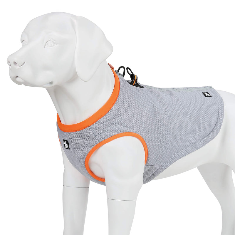 [Australia] - juxzh Truelove Dog Cooling Vest Dog Harness Cooler Jacket with Adjustable Zipper for Outdoor Hunting Training and Camping S Orange 