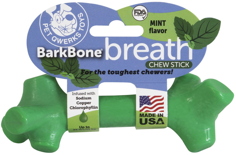 Pet Qwerks BarkBone Stick - For Aggressive Chewers Mint Medium - PawsPlanet Australia