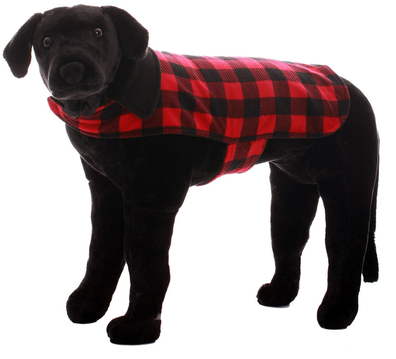 [Australia] - #followme Family Pajamas Buffalo Plaid Button-Front Microfleece Pajamas Set with Matching Socks Dog Large Buffalo Plaid Dog 