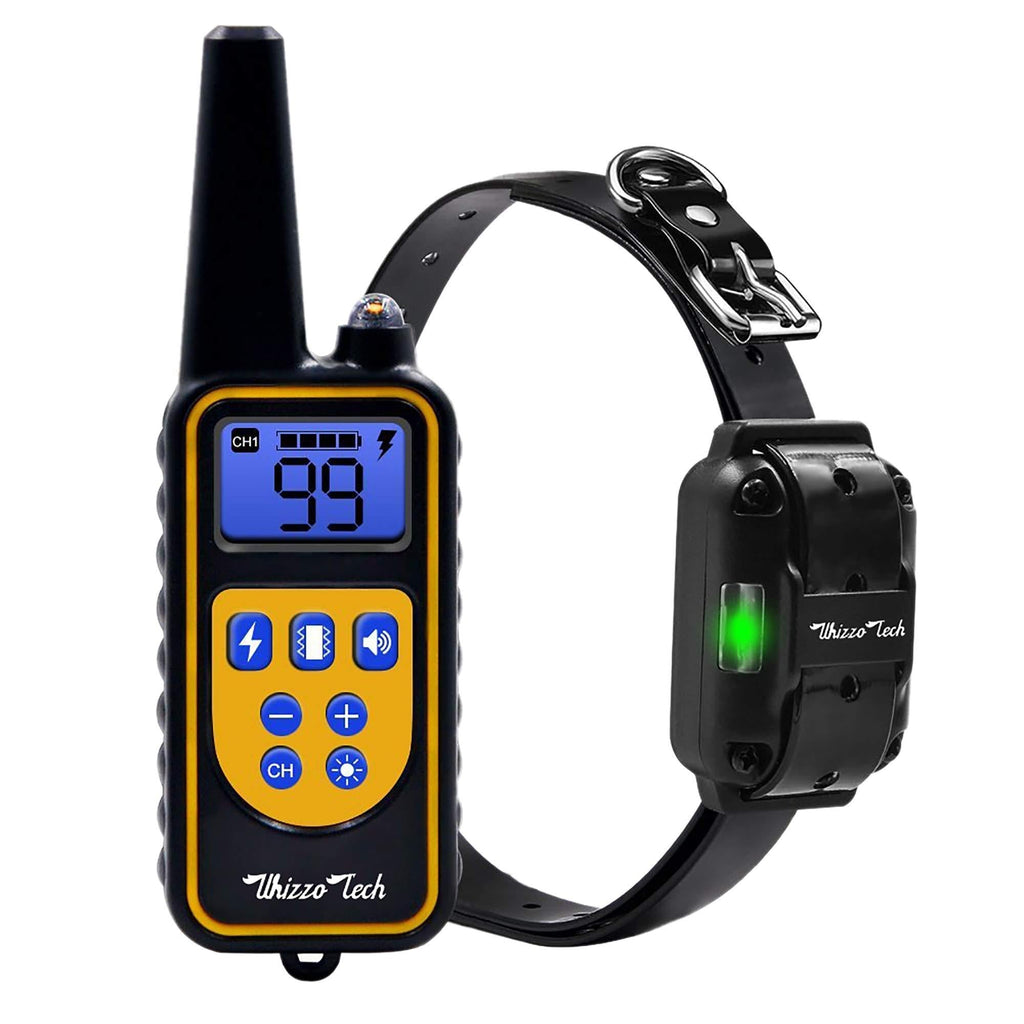 [Australia] - Whizzotech Dog Shock Training Collar Rechargeable Waterproof 875 Yards Remote Control E-Collar For 1 Dog 