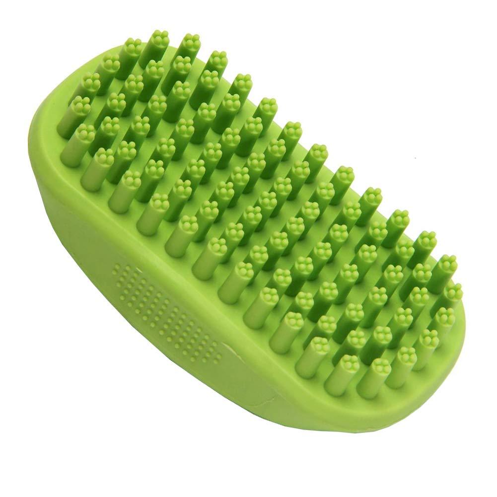 [Australia] - Metopets Dog Bath Brush, Great Pet Bathing Tool Washing Shower Grooming Brush for Shampooing Dogs & Cats, Soft Rubber Bristles Give Pet Gentle Massage 