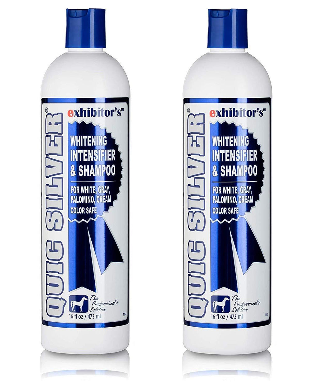 Exhibitor Laboratories 2 Pack of Quic Silver, 16 Ounces Each, Whitening Intensifier and Shampoo for Horses, Color Safe - PawsPlanet Australia