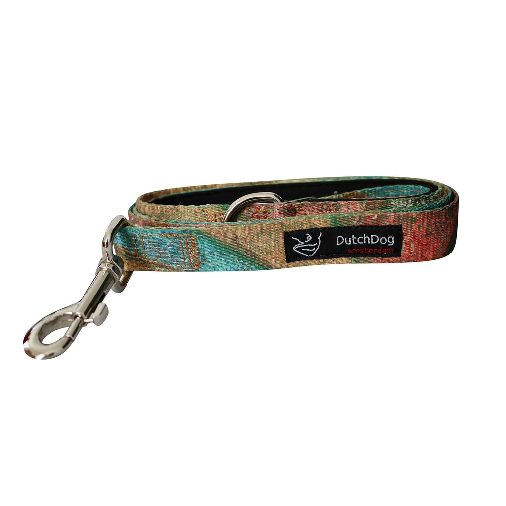 [Australia] - Dutch Dog Amsterdam 5' Recycled Webbing Dog Leash Van Gogh Bulbfields, Red, Green, Blue, Yellow, Large 