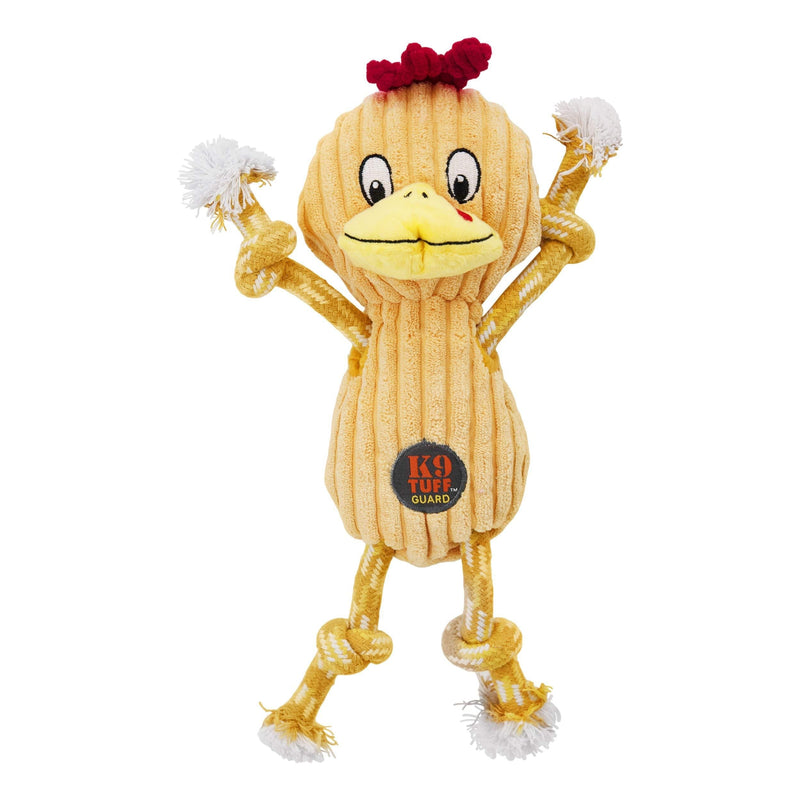 [Australia] - Charming Pet Squeakin’ Squiggles Monkey Dog Toy - Tough and Durable Corduroy Plush Squeaky Toy for Dogs Ranch Roperz Chicken 