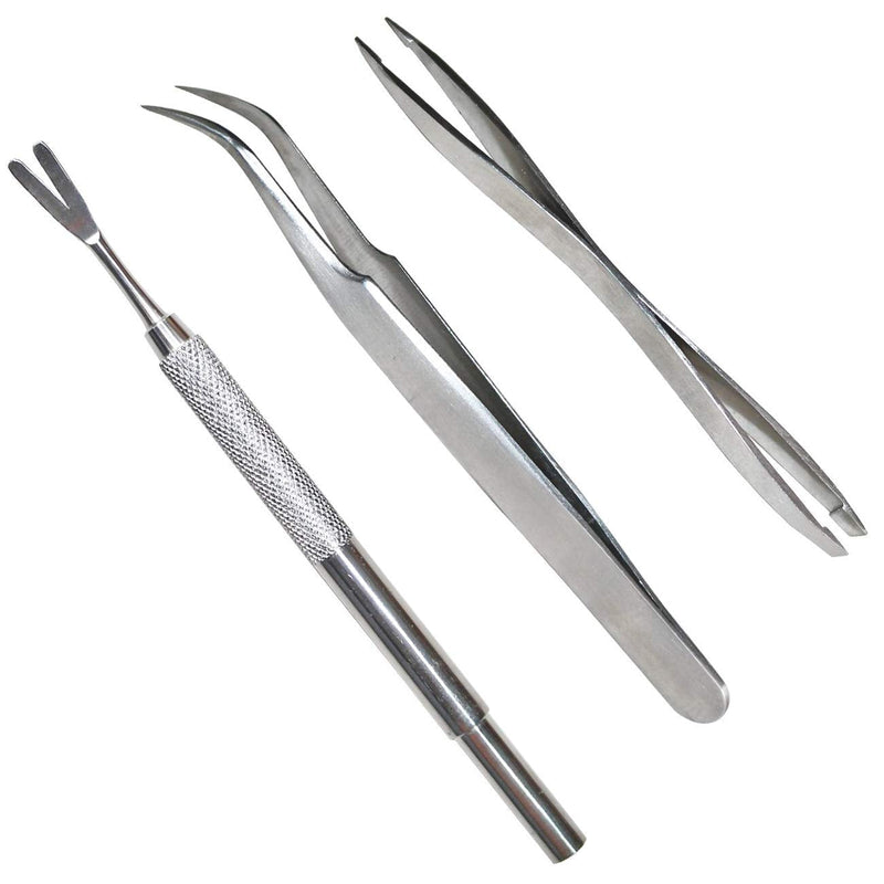 Acronde 3 Pack Tick Remover Tool Set Stainless Steel Tick Remover Kit for Cats and Dogs - PawsPlanet Australia