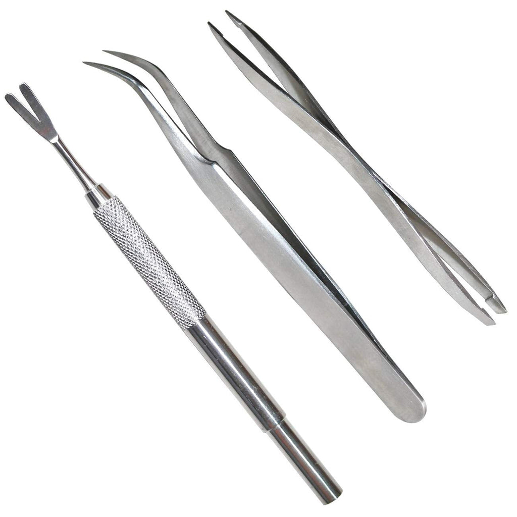 Acronde 3 Pack Tick Remover Tool Set Stainless Steel Tick Remover Kit for Cats and Dogs - PawsPlanet Australia