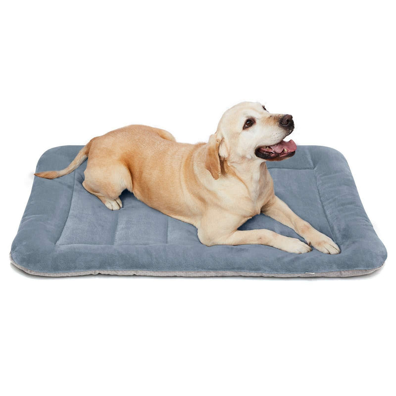Hero Dog Medium Dog Bed Crate Pad Mat 35 Inch Washable Matteress Anti Slip Cushion for Pets Sleeping Blue Grey - PawsPlanet Australia