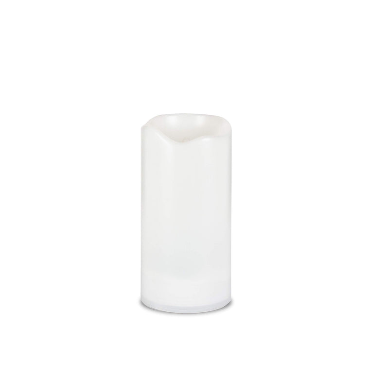 White Outdoor Solar Flameless Candle Weatherproof Resin Flickering Flame (3x6) 3x6 - PawsPlanet Australia