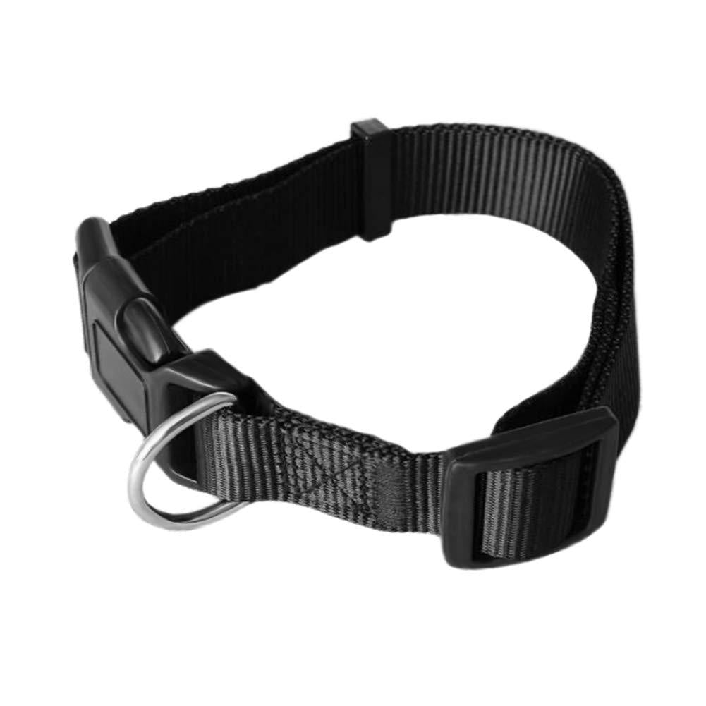 [Australia] - 7 Angry Ants Simple Classic Collars for Pets Dogs Collars Cats Regular Collars Harnesses Leashes Seatbelts Lanyards S(Neck 9"-14.5") Black 