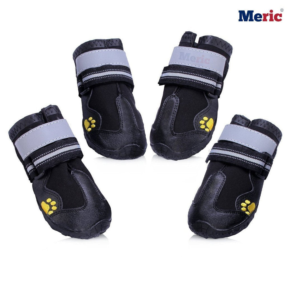 [Australia] - Meric Dog Shoes, 2.9x3.1 Inches, Light Reflector Luminates at Night, Warm Paw Protectors, Wear and Bite-Resistant, Durable Sole, Water-Resistant Boots, Dog Traction Booties for Medium to Large Dogs 