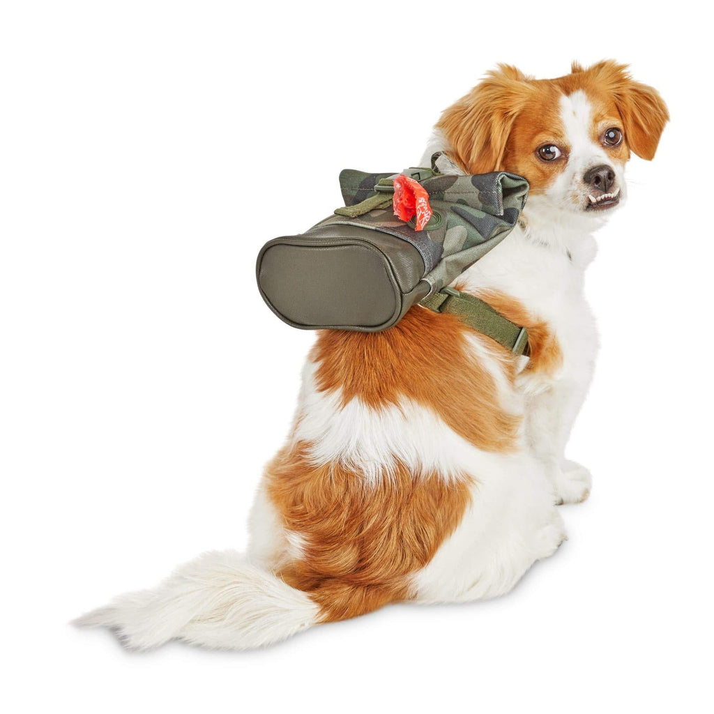 Reddy Camo Canvas Dog Backpack, X-Small/Small, Green by PETCO - PawsPlanet Australia