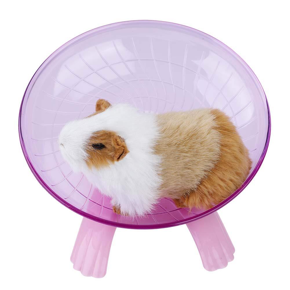 HEEPDD Silent Spinner, Mute Plastic Hamster Wheel Flying Saucer Wheel Translucent Exercise Wheel for Small Animals Hamsters Gerbils Guinea Pigs(Pink) Pink - PawsPlanet Australia