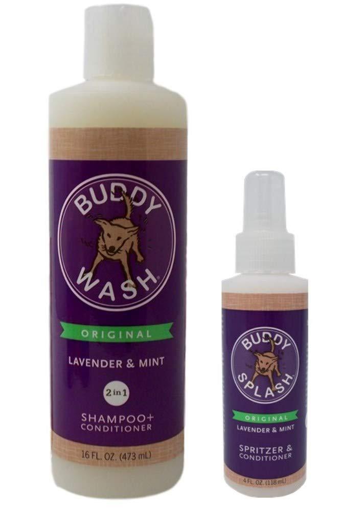 [Australia] - Buddy Wash Shampoo and Conditioner Plus Spritz Lavender Mint Dog Grooming Bundle (4-16 Ounces) 