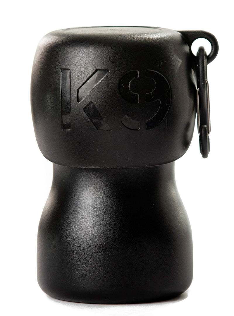 H2O4K9 Stainless Steel K9 Water Bottle - Dog Water Bottle with Lid 9.5oz Matte Black - PawsPlanet Australia