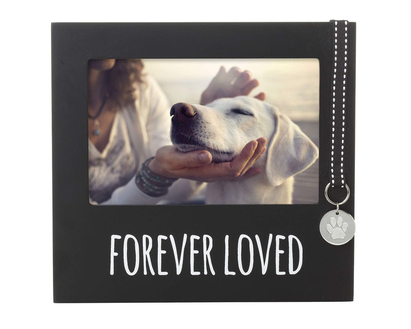 [Australia] - Pearhead Pet Memorial Keepsake Picture Frame Forever Loved Pet Memorial Collar Tag, Black 