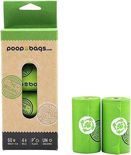 [Australia] - PoopBags The Original Compostable Dog Waste Bags (Pack of 4, 60 Bags) 3-Pack 
