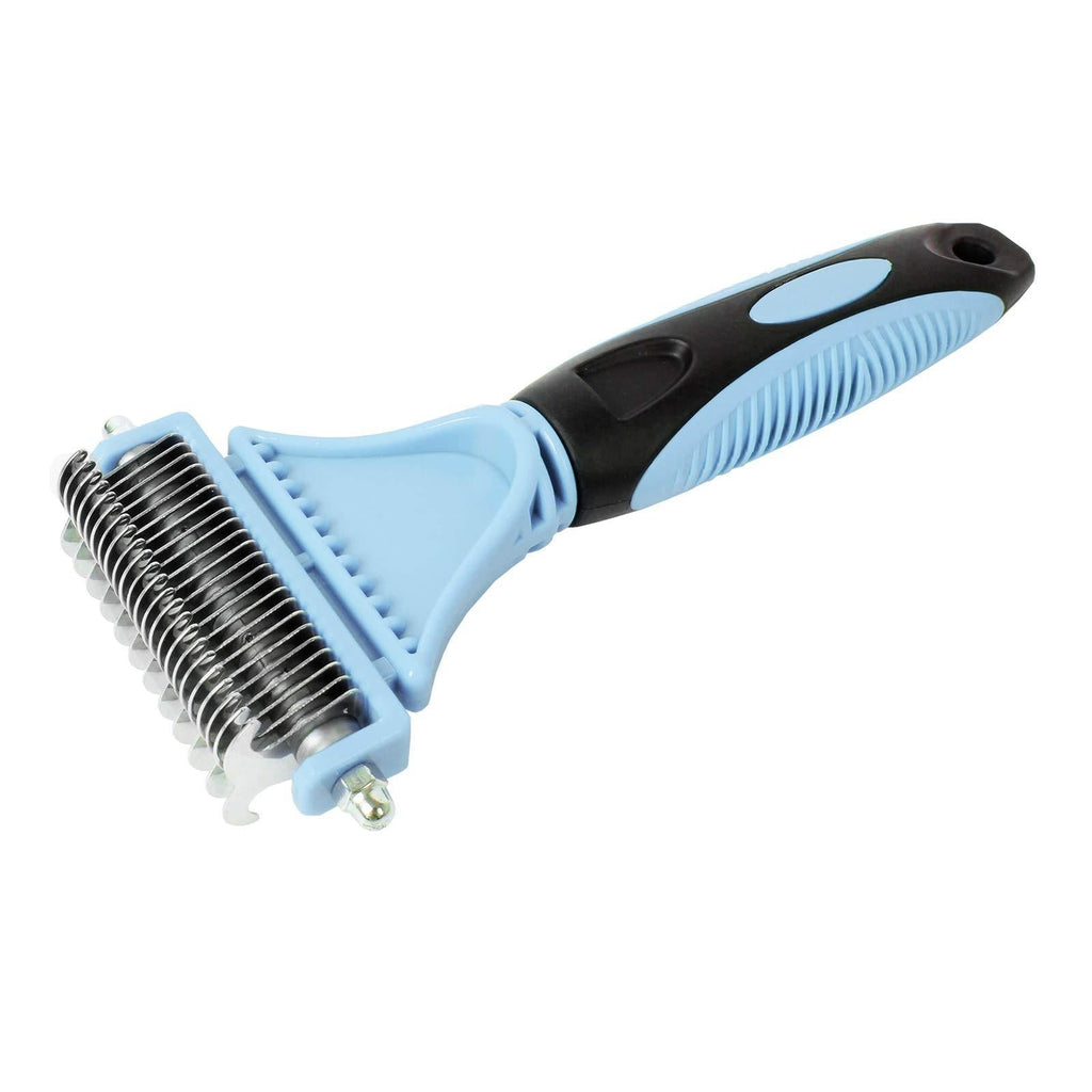 HOP Home of Paws 2 Sided Pet Grooming & Deshedding Brush Undercoat Rake for Cats & Dogs Safe Dematting Comb for Mats Tangles Removing - PawsPlanet Australia