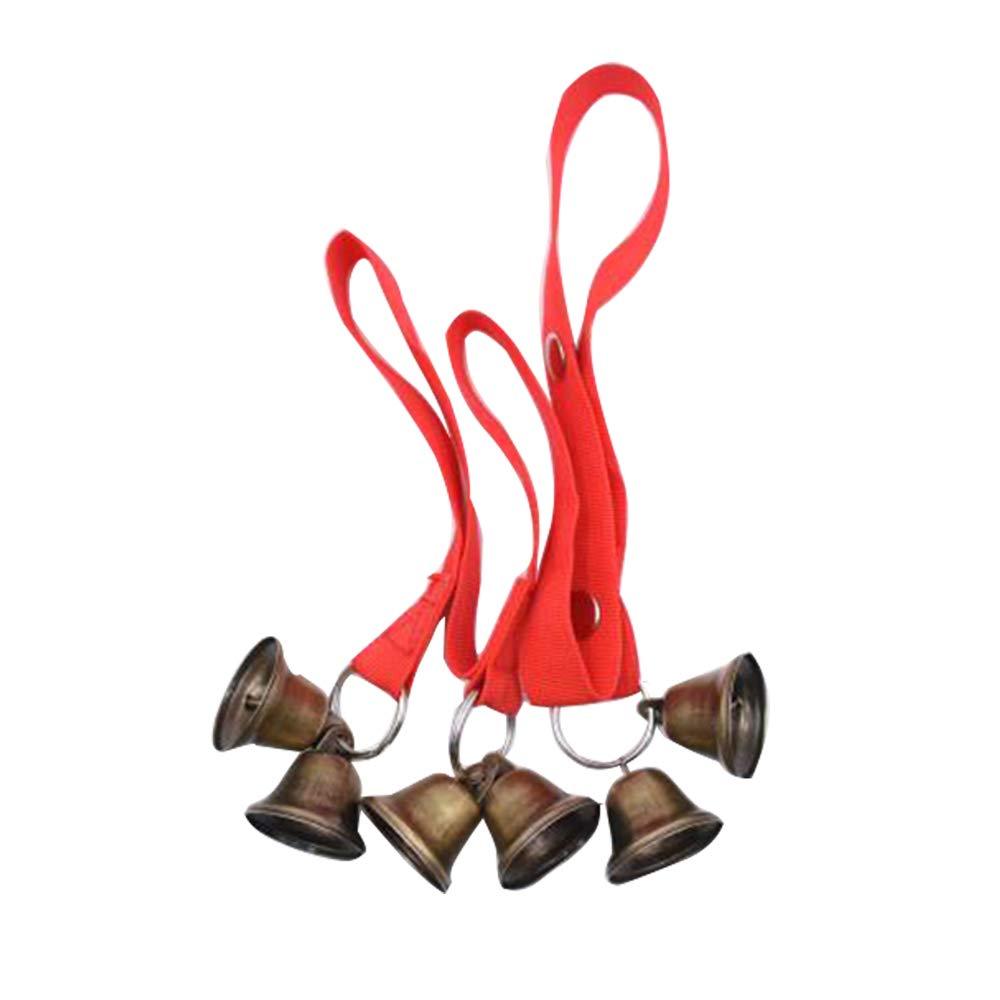 [Australia] - Premium Quality Dog doorbell ，Extra Loud Bells Adjustable Pet Door Bell ，Hanging Brass Doorbell for Potty Training Housebreaking Potty Training Your Puppy the Easy Way -Colors (Black & Blue & Red) 