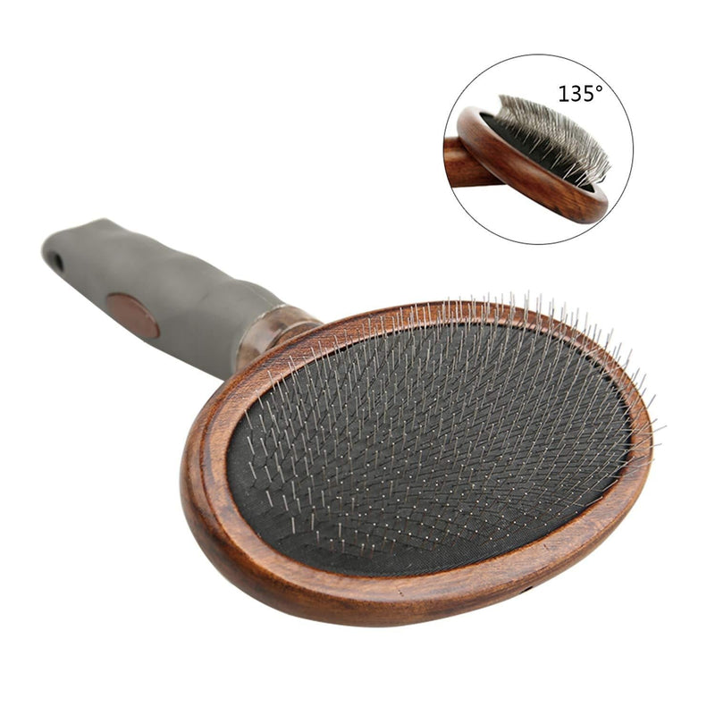 [Australia] - HOP Home of Paws Slicker Pet Grooming Brush for Dogs and Cats - Professional Pet Shedding Grooming Tool for Small, Medium & Large Dogs and Cats, with Short to Long Hair, Lotus Wood 