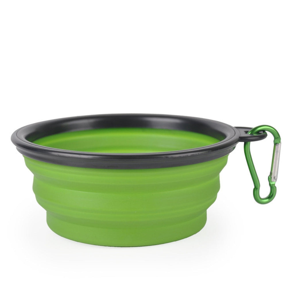 [Australia] - KABB Collapsible Dog Bowl, Portable Extra Large Size Foldable Expandable Silicone Pet Travel Bowl for Pet Dog Food Water Feeding, 1 Piece Green 