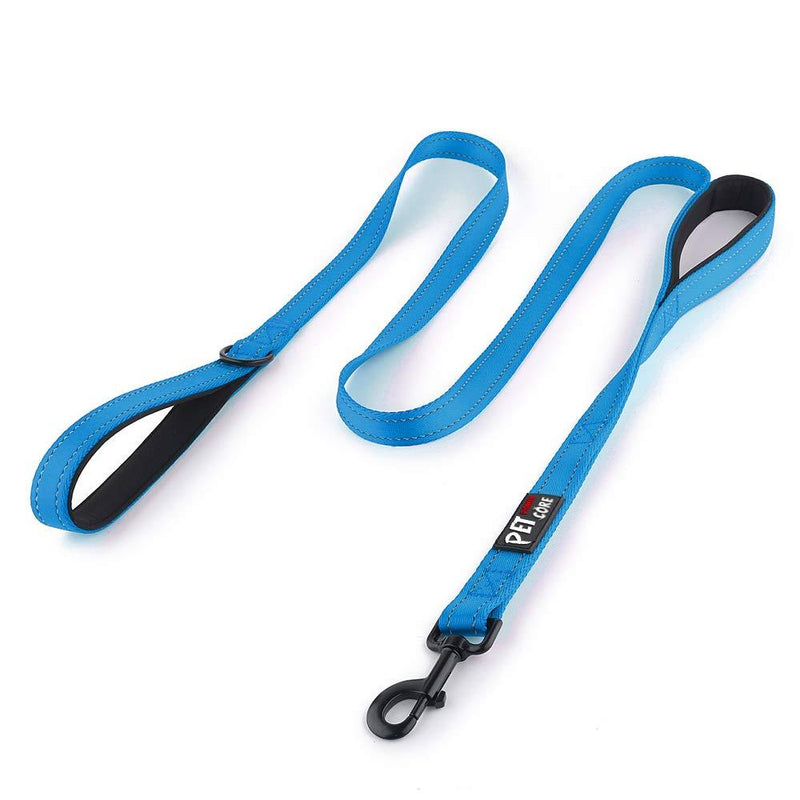 PLUTUS PET Dog Leash 6ft Long,Traffic Padded Two Handle,Heavy Duty,Reflective Double Handles Lead for Control Safety Training,Leashes for Large Dogs or Medium Dogs,Dual Handles Leads Blue - PawsPlanet Australia