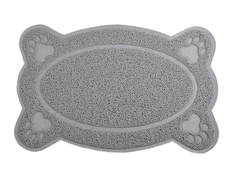 [Australia] - DM Cat Litter Box Debris Catcher Mat,Kitty Scatter Control Rug,16x10 Inches,5 Colors Available Grey 