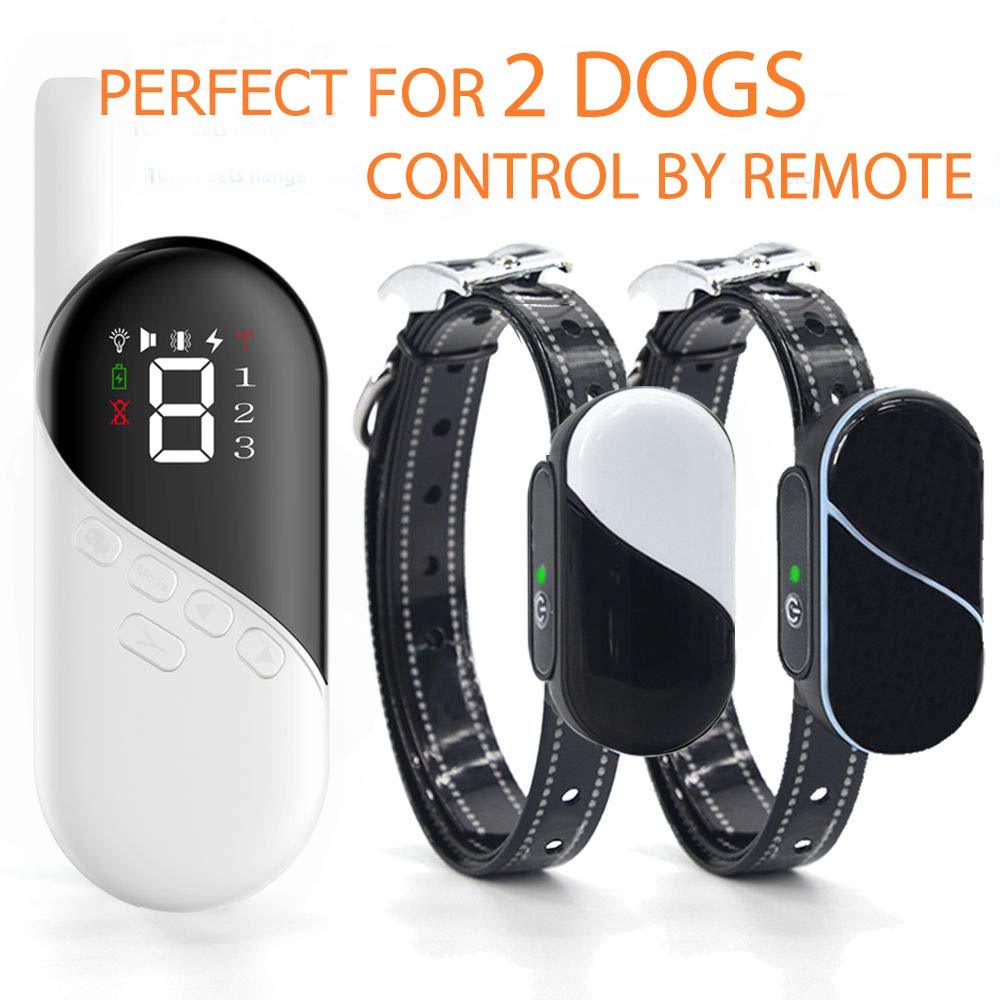 [Australia] - Pumila Dog Training Collar - Rechargeable Dog Shock Collar with Beep Vibration Shock Modes, Dog Collars for Medium, Large Dogs, Pet Training Tool For Two Dogs 