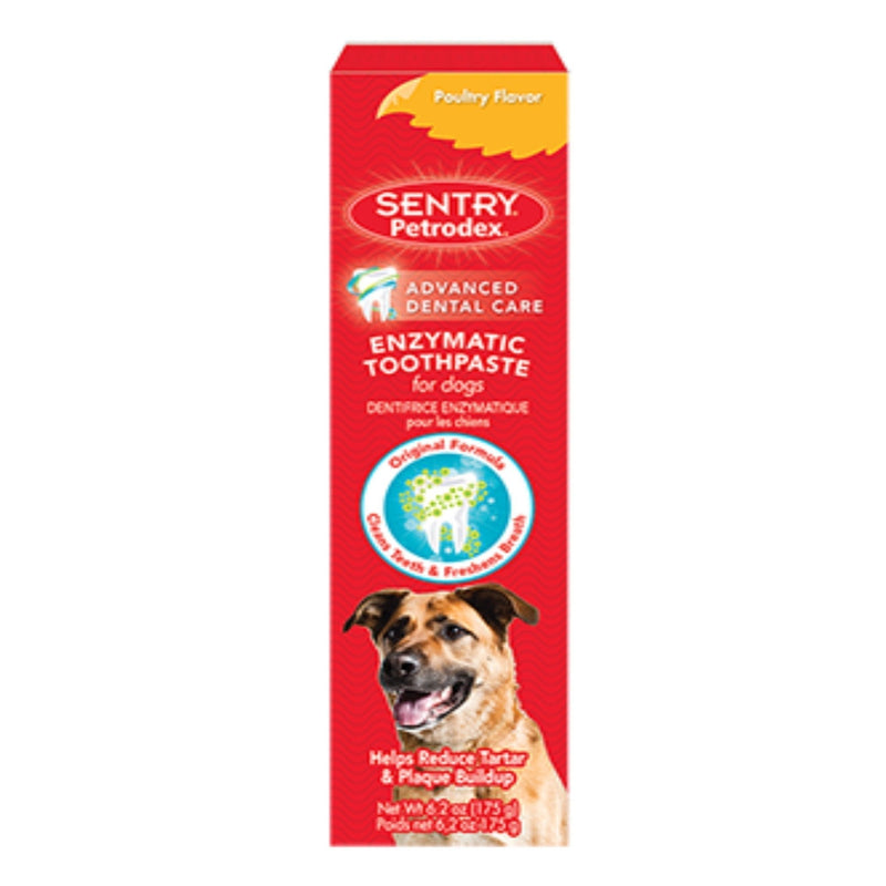 Sentry Industries Inc. Petrodex Enzymatic Toothpaste for Dogs & Cats Poultry Flavor - 6.2 oz - Pack of 3 - PawsPlanet Australia