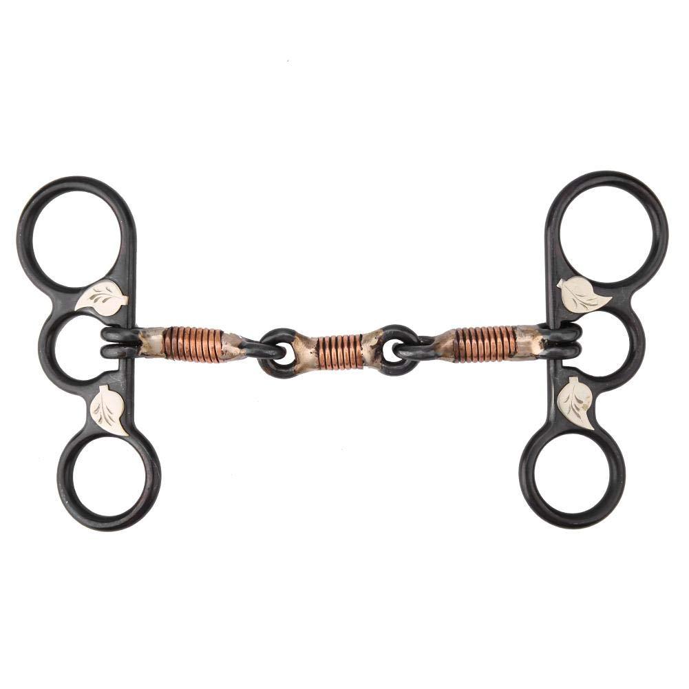 HEEPDD Snaffle Western Stainless Steel Black Snaffle Bit Training Stiff-Bit Copper Wire Wrapped Mouth - PawsPlanet Australia