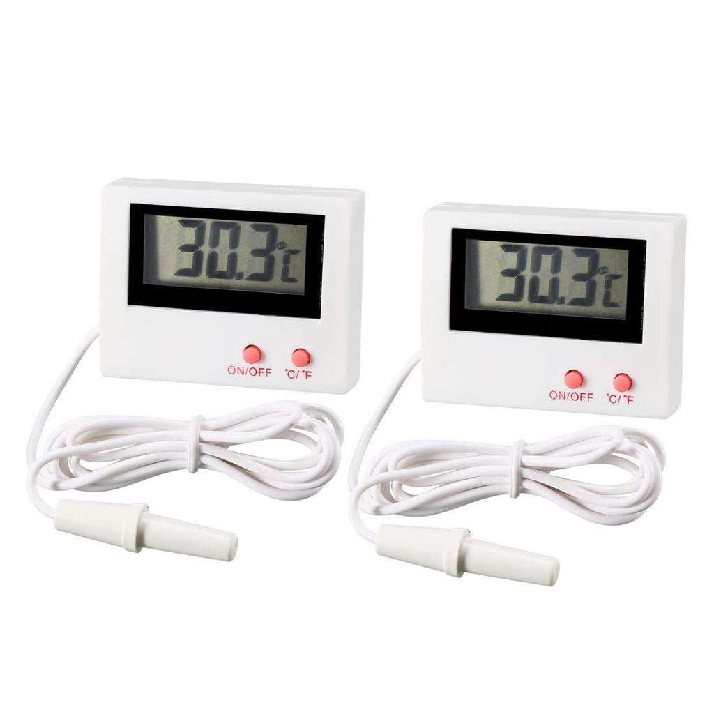 [Australia] - uxcell Temperature Gauge Aquarium Thermometer with Probe for Refrigerator 2pcs 