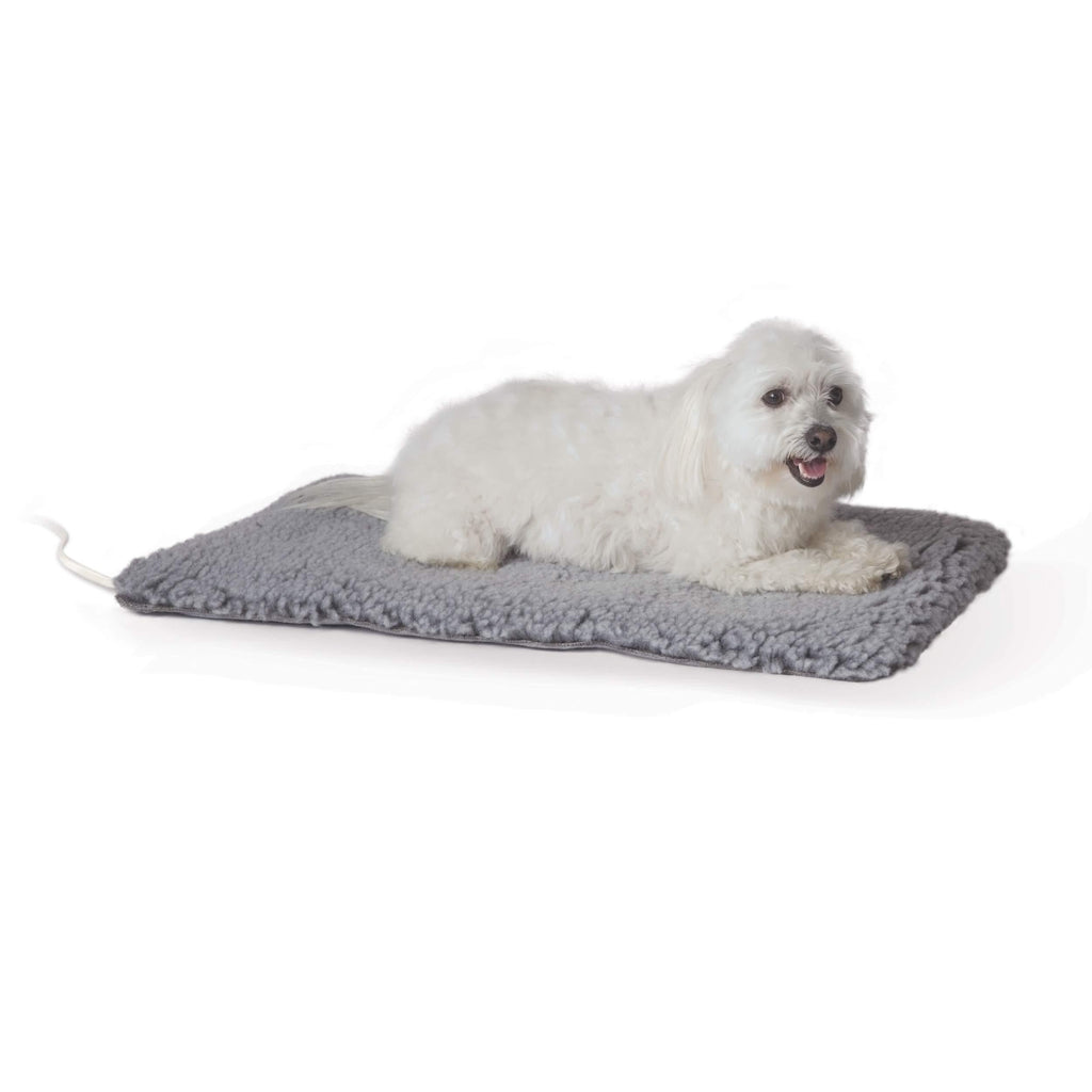 [Australia] - K&H PET PRODUCTS Thermo-Plush Pad Indoor Heated Pet Bed for Dogs & Cats, Gray, Medium 17.5in x 28in, 22W 