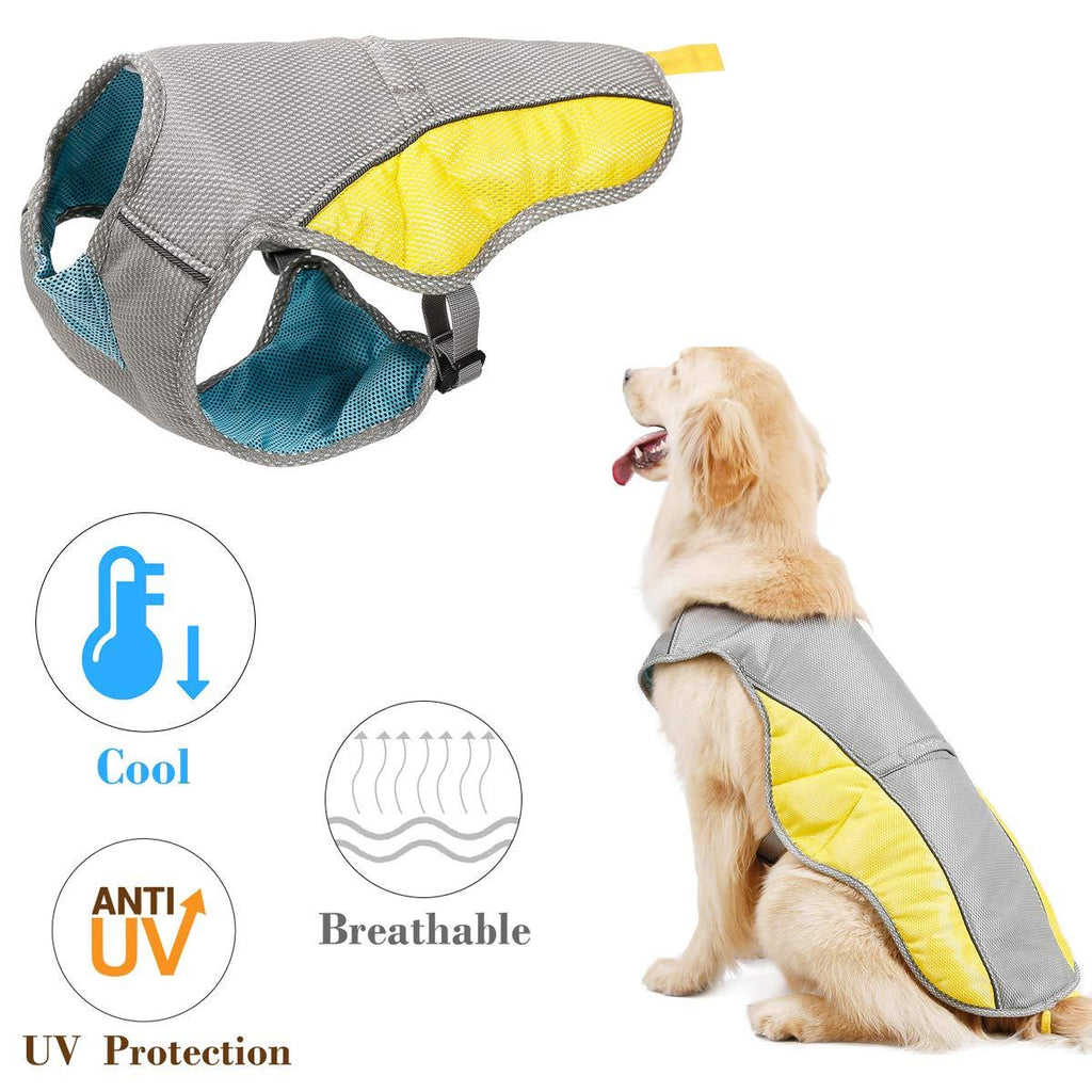 [Australia] - Kismaple Reflective Adjustable Dog Cooling Vest for Small Medium Large Dogs Puppy Cooling Jacket Pet Breathable Cooling Coat Summer Vest XL 