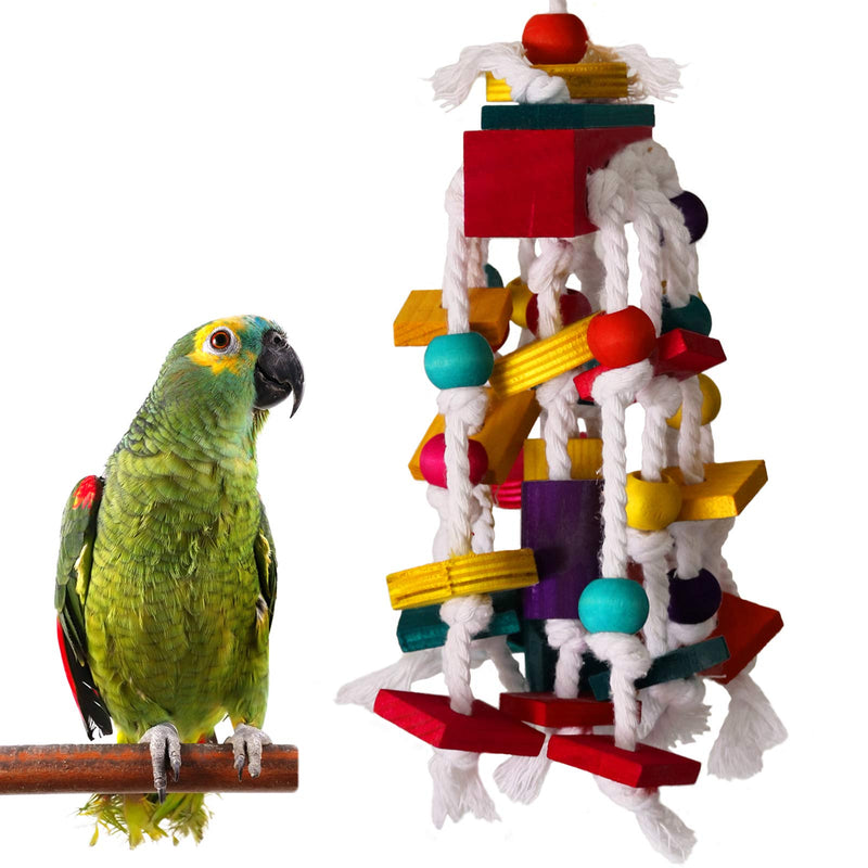 Rypet Bird Chewing Toy - Parrot Cage Bite Toys Wooden Block Bird Parrot Toys for Small and Medium Parrots and Birds - PawsPlanet Australia